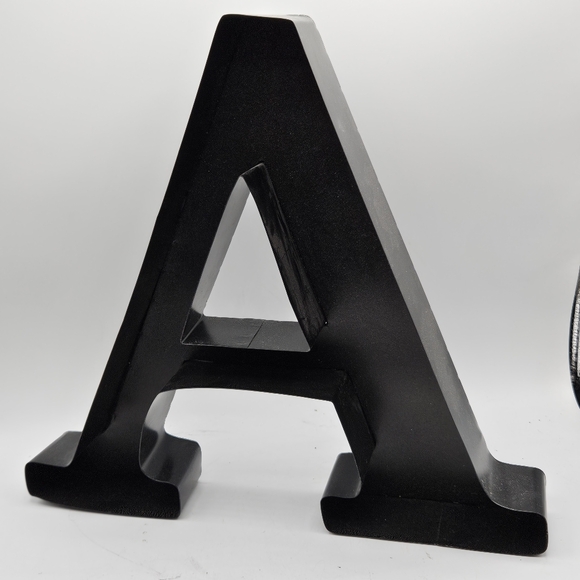 3D black letter A ☆Approximately 13"Wide by 12"High by 2"Deep - Picture 4 of 11